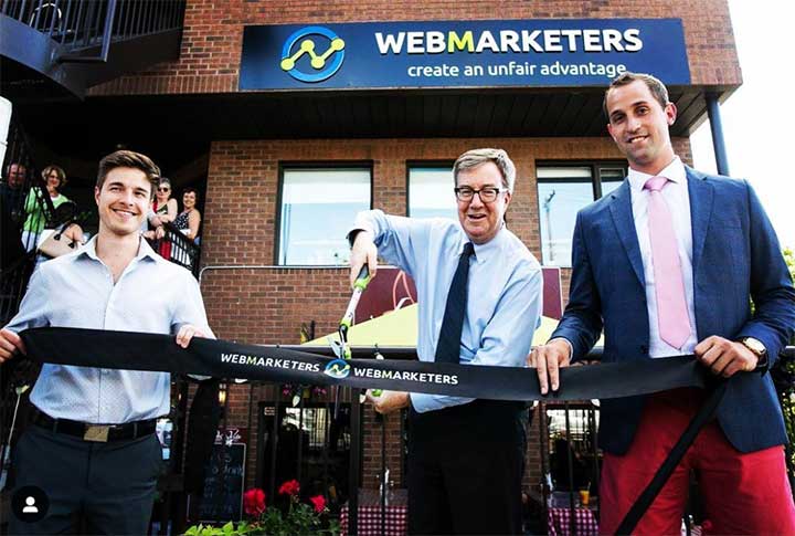 WebMarketersが市長と共にオープン